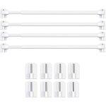 Hawuj tringle rideau extensible 40 - 60cm sans per�age - fixation adh�sive pvc fen�tre (lot de 4 charge ...