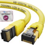 Hb - digital 05m c�ble ethernet cat 8. 1 certifi� ghmt c�ble de patch rj45 s / ftp lszh jaune