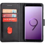 Hbasics coque pour samsung galaxy s9 mobile coque - en noir - similicuir magn�tique compartiment � cartes ...