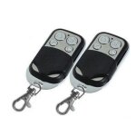 Hd - line lot de 2 tlcommandes pour porte de garage / portail alarme 433 mhz argent - 2x tel garage ...