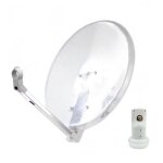 Hdme parabole satellite fibre transparente 60cm + lnb single hd 4k Hdme parabole satellite fibre transparente 60cm + lnb single hd 4k