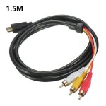 Hdmi  3rca cble audio - vido av mle vers 3 rca 5 pieds adaptateur convertisseur connecteur composant ...