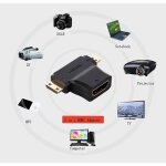 Hdmi adaptateur hdmi femelle micro mini hdmi 1080p pour hdtv dv