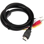 C�ble adaptateur hdmi vers 3 rca - stra�e game - 1. 5m - noir - transfert de signaux audio / vid�o
