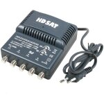 Hdsat amplificateur antenne tv tnt 4 sorties ampli dintrieur 220v - gain 25db rglable uhf vhf