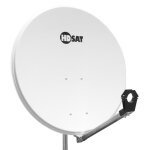 Hdsat parabole satellite acier blanche 80cm avec support lnb en acier galvanis idal astra eutelsat
