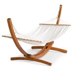 Hedvig hamac sur support beige marron.