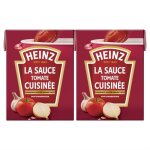 Heinz - sauce tomate cuisine ail et oignons 2 x 210 g brique - lot de 4