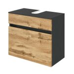Held m�bel meuble sous lavabo 60 lucca ch�ne wotane gris graphite 60x54x35 cm