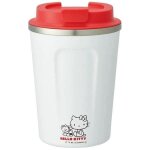 Mug isotherme - hello kitty - 350ml - acier inoxydable - rouge - enfant