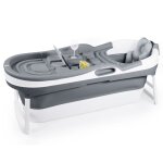 Hellobath® baignoire pliable 148x62x52cm portable plastique baignoire pliable à poser avec tablette pour ... Hellobath® baignoire pliable 148x62x52cm portable plastique baignoire pliable à poser avec tablette pour ...