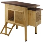Poulailler en bois - ferplast - hen house 10 - dimensions 124 x 98 x h 110 cm - pour 4 poules maximum ...