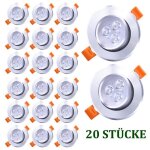 Hengda lot de 20 spot led encastrable 3w blanc froid 6000k 245lm spots de plafonnier encastr� equivalent ...