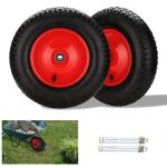 Roue de brouette - hengda - 480 / 400 - 8 - pneumatique pu - diam�tre 390 mm - charge 200 kg