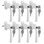 Poignée de fenêtre - hengda - 8x - aluminium - blanc - sécurité enfants et anti - effraction Poignée de fenêtre - hengda - 8x - aluminium - blanc - sécurité enfants et anti - effraction