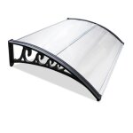 Hengda auvent de porte marquise de porte d?entre en polycarbonate 150 x 100 cm