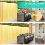 Hengda canisse pvc brise vue paravent de jardin piscines beige 160 x 300 cm