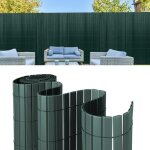 Hengda canisse pvc brise vue paravent de jardin piscines vert 100 x 500 cm
