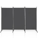 Paravent - hengda - 260 x 180 cm - anthracite - r�sistant aux intemp�ries - design contemporain