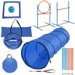 Hengda set dagility pour chiens 5 en 1 entra�nement pour chiens avec tunnel bo�te de pause anneau de ...
