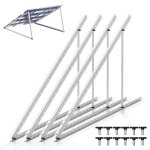 Support pour panneau solaire - hengda - 104 cm - rglable de 0  90 - lot de 4 - aluminium