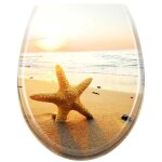 Abattant wc - hengmei - toile de mer - soft close - charnires en acier inoxydable - duroplastique