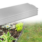 Bordure de jardin - hengmei - acier galvanis - 20m - 20 pices - 100x15cm
