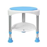 Tabouret de douche - hengmei - modle b - hauteur rglable - antidrapant - rotatif 360