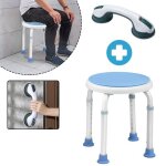 Tabouret de douche - hengmei - pivotant 360° - poignée dappui - réglable en hauteur - antidérapant Tabouret de douche - hengmei - pivotant 360° - poignée dappui - réglable en hauteur - antidérapant