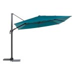 Hespride - parasol dport rectangulaire melhia - l. 400 x l. 300 cm - bleu canard