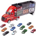 Hicollie set 1pcs camion transport + 12pcs petit voiture vhicule moule modle jouet enfants garons ...