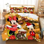 Hikk - 242 parure de lit mickey et minnie pour enfants ensemble de literie de nol housse de queen size ...