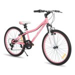 Hiland vlo enfant 24 pouces drailleur shimano 7 vitesses vtt unisexe fourche suspendue freins v - brake ...