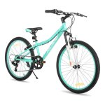 Hiland vlo enfant 24 pouces drailleur shimano 7 vitesses vtt unisexe fourche suspendue freins v - brake ...