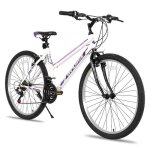 Hiland bamcbase 26 pouces vtt cadre acier haute rsistance 21 vitesses vtt v - brake hardtail vtt - blanc ...