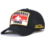 Casquette de baseball snapback homme hip - hop - dsquared2 - noir - taille ajustable