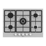 Plaque de cuisson � gaz - hisense - gm773xf - 5 zones - br�leur wok double couronne - inox anti - traces ...