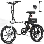 Hitway v�lo �lectrique pliable 20? e - bike moteur 250w avec batterie amovible 36v 90ah autonomie 40 ...