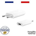Hlmonkey prise chargeur adaptateur secteur usb pour apple iphone ipod. . . (blanc)