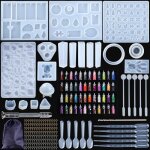 Hm34472 284pcs kit de moules et outils de coulée de résine moule de bricolage de silicone silicone moule ... Hm34472 284pcs kit de moules et outils de coulée de résine moule de bricolage de silicone silicone moule ...