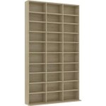 Hmf© meuble range cd décor - armoire de rangement meuble Étagère - chêne sonoma 102x16x1775 cm aggloméré ... Hmf© meuble range cd décor - armoire de rangement meuble Étagère - chêne sonoma 102x16x1775 cm aggloméré ...