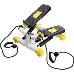 Mini stepper - hms - twist - couleur jaune - Élastiques inclus - fitness Mini stepper - hms - twist - couleur jaune - Élastiques inclus - fitness