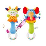 Hochet bébé jouet coloré en peluche doux avec son hochet pour bébé 3 6 9 12 mois (2 pièces) Hochet bébé jouet coloré en peluche doux avec son hochet pour bébé 3 6 9 12 mois (2 pièces)