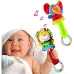 Hochet bb jouet color en peluche doux avec son hochet pour bb 3 6 9 12 mois (2 pices) jouet dveil ...