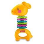 Hochet girafe - fisher price - facile  tenir - corps souple - anneau cliquette