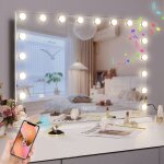 Hollywood miroir de maquillage smart bluetooth / usb charge / 10x loupe / trois modes de gradation 80cm ...
