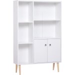 Homcom - bibliothque - bois - 80x23. 5x123cm - blanc