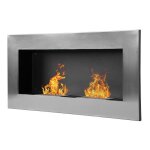 Homcom cheminée bioéthanol murale design bauhaus double brûleur 3 l 110l x 14l x 54h cm couverture 25 ... Homcom cheminée bioéthanol murale design bauhaus double brûleur 3 l 110l x 14l x 54h cm couverture 25 ...