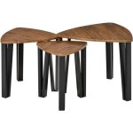 Homcom ensemble de 3 tables basses gigognes encastrables style industriel piètements métal noir en épingle ... Homcom ensemble de 3 tables basses gigognes encastrables style industriel piètements métal noir en épingle ...