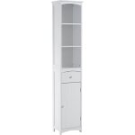 Homcom meuble colonne de salle de bain meuble colonne rangement wc avec tagre et tiroir placard 34l ...